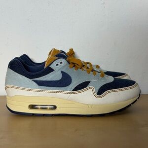 Nike Air Max 1 '87 Denim Aura Sneakers FQ8900-440 Wmn’s Size 12 Or Men Size 10.5